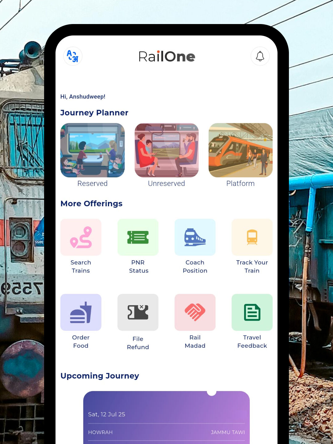 RailOne App Preview